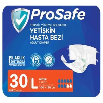 Prosafe Tekstil Belbantlı Hasta Bezi 30'lu Large