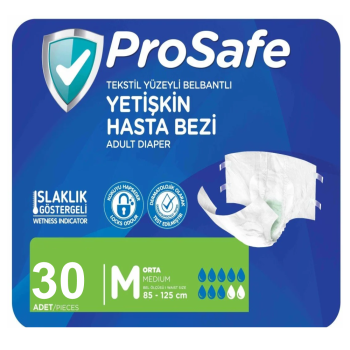 Prosafe Tekstil Belbantlı Hasta Bezi 30'lu Medium