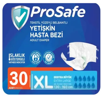 Prosafe Tekstil Belbantlı Hasta Bezi 30'lu XLarge